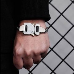 チェーン ブレスレット スピード バックル ワンタッチベルト シンプル 腕輪 メンズ レディース ユニセックス チェーンブレスレット ストリート スケーター モード ファッション ロック パンク ストリート系 アクセサリー 夏