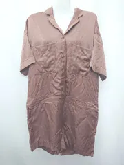 ◇ Θ gelato pique ジェラートピケ ルームウェア 半袖 ロンパース サイズF ブラウン系 レディース E  【1507100009036】