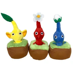 何度でも引っこ抜ける ピクミン 引っこ抜き ぬいぐるみ マスコット 全3種セット 赤ピクミン 青ピクミン 黄ピクミン 約14cm 公式 グッズ 
