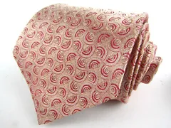 ランセル ブランドネクタイ 総柄 シルク フランス製 メンズ ピンク LANCEL 【中古】