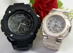 恋人たちのGショックペアウオッチ G-SHOCK BABY-G ペアウォッチ  カシオ 2本セット   電波ソーラー GST-W300G-1A1JF BGA-1100-4BJF  ラッピング無料   アナデジ クリスマス プレゼント 誕生日 御祝い還暦 銀婚式