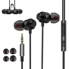 Esputunk イヤホン 有線 3.5mm HIFI音質 マイク付き クリア通話 リモコン付き 音量調整 絡み防止 カナル型 遮音性 ノイズ遮断 テレワーク/リモート会議/ウォークマン/YouTube/Switch/PS4/PC/Android/iPhone