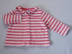 プチバトー petit bateau アウトレット 子供服 女の子 12M 約 70cm ベビー服 長袖 カットソー カーディガン ボーダー ピンク 白 春 夏 ★3 トップス ガールズ 女児 キッズ ベビー 【中古】 ユーズド リサイクル