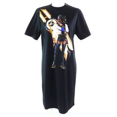 未使用品△Louis Vuitton League of Legends ルイヴィトン リーグ・オブ・レジェンド 20SS コットン100％ LOL セナ クルーネック 半袖 Tシャツドレス ワンピース ブラック M イタリア製 正規品 レディース