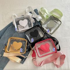 ☆8/14～16日は発送不可☆【人気商品】透明ゼリーバッグ PVCバッグ トートバッグ ショルダーバッグ　韓国風