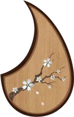 ギター ピックガード 桜 和風 アコギ エレキ 便利なシールタイプ