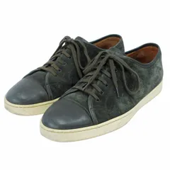 ジョンロブ JOHN LOBB LEVAH スニーカー スエード 切替 レザー レースアップ 7 約25.5cm カーキ グリーン 系 0617 のサムネイル