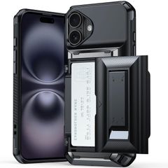 【数量限定】アイフォン16 ケース ケース ICカード収納 米軍MIL規格取得 スタンド機能 耐衝撃最強 レンズ保護 3-4枚 擦り傷防止 カード収納 滑り止め 16 指紋防止 iPhone カバー