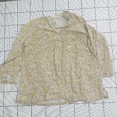 ◇ ⊂ スタディオクリップ 花柄 総柄 コットン100％ 長袖 シャツチュニック サイズ表記なし イエロー系 レディース E  【1508260031110】