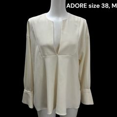 アドーア　ADORE 　シンプル　ブラウス　シャツ　38、M  レディース　S5Q630
