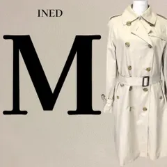 【美品】イネド トレンチコート ベルト付 ライナー取り外し可 9号 ベージュ
