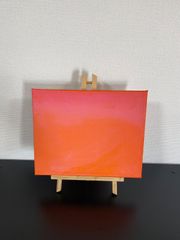 絵画　茜色のグラデーション　油絵
