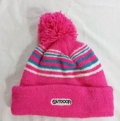 【残1点商品】おすすめ秋冬アイテム/OUTDOOR ボンボン付きニット帽/used商品/即日発送