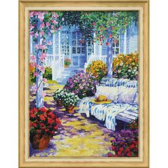 絵画 インテリア ジュリアン アスキンス「サマー ドリーミング」 Gel加工 絵画 インテリア 壁掛け 額入り 額装込 風景画 油絵 ポスター アート インテリア アートパネル リビング 玄関 おしゃれ 額 輸入雑貨 アンティーク調