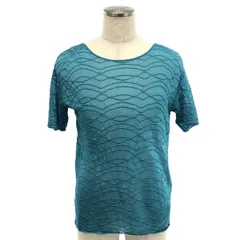 EMPORIO ARMANI / エンポリオアルマーニ | ビスコース サマーニット オーバー Tシャツ カットソー | 50 | ブルー | メンズ