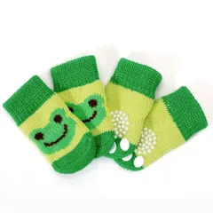☆ グリーン.カエル ☆ ペット靴下L ☆ ペット 靴下 ソックス yapetsocks2528 犬 滑り止め 靴下 犬用 ソックス 犬用靴下 犬用ソックス フットカバー くつ下 くつした ペット用 小型犬用 いぬ イヌ ペット靴下 ペットくつした