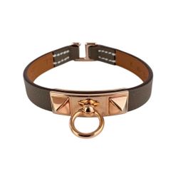 新品未使用 HERMES エルメス リヴァル ミニブレスレット  Mini rivale T2 Swift/Calf スウィフト/カーフスキン Etoupe/RGHW エトープ/ローズゴールド金具 サイズ 14.5～15.5 cm 幅: 0.7 cm バングル