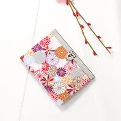 【kik】25枚収納可能★ 直線口金の名刺入れ・カードケース 菊 和柄 受注生産 14日以内に発送