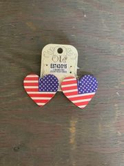 ピアスUSAインポート / Pierce American Flag Hearts