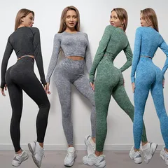ヨガウェア 上下セット レディース 長袖ヨガ トップス スポーツウェア ヨガ ヨガパンツ レギンス ヨガレギンス おしゃれ 美脚 無地 セットアップ 速乾 吸水 通気性 ストレッチ 伸縮性 女性 運動着 春 夏 秋 冬 zhuoding01