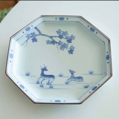 コレクション マックプロ様専用 鹿絵八角焼皿4枚