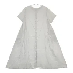 nest Robe リネン 2WAY 01172-1187 半袖 製品染め ワンピース ライトグレー系 レディース ネストローブ【中古】5-0709S∞