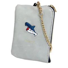 ☆ ライトグレー ☆ コミカルアニマル リールパスポーチ コインケース キーリング付 小銭入れ 小物入れ ポーチ リール付き 財布 サイフ さいふ パスポーチ パスケース レディース メンズ ミニ財布 おしゃれ かわいい 可愛い アニマル 動物 小物 誕生日