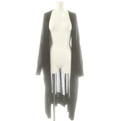 ミューズ ドゥーズィエム クラス MUSE de Deuxieme Classe Shake codeVネック ロング カーディガン ニット 薄手 コットン 黒 /NR ■OS