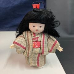 能登上布人偶 伝統工芸織物人形 高さ約20cm 市松人形 日本人形 アンティーク 置物