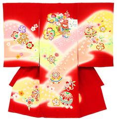 ※店舗改装後【古典新作フェア】仕立無料☆正絹京友禅工芸手描き美術染☆四季花車まり古典祝い文多色ボカシ染☆お祝着（10012180）