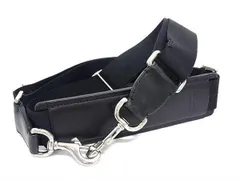 ■美品■ COACH コーチ レザー バッグ用 ショルダーストラップ 肩掛け レディース メンズ ブラック系 AY9496