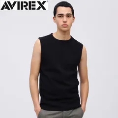 AVIREX 《DAILY》DAILY NO SLEEVE SHIRT ブラック /  黒 ノースリーブ BLACK アヴィレックス