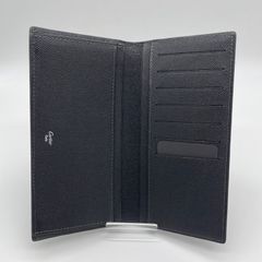 Cartier　サントス　2つ折り長財布　レザーブラック【F00009】