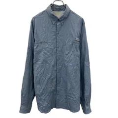 Columbia 長袖シャツ コロンビア XL~ ブルー ビッグサイズ フィッシング PFG ポケット 古着卸 アメリカ仕入 a703-6913