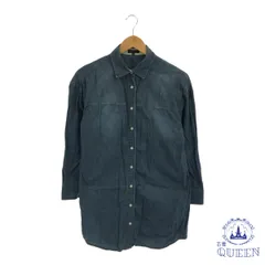 ☆美品☆ INDIVI インディヴィ トップス デニム ジャケット ボタン 裾リブ 長袖 レディース ブルー 38 901-4694 送料無料 古着