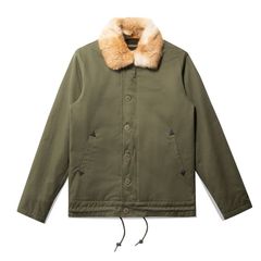 ラビットファー襟 Deck Jacket ミリタリージャケット メンズ N-1