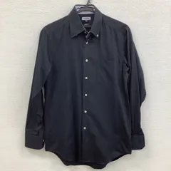 renoma HOMME レノマオム　メンズ　長袖シャツ　スリムフィット　ブラック×パープル　サイズL-86  刺繍ロゴ