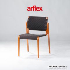 ダイニングチェア アルフレックス arflex NT SLIM エヌティースリム アームレスチェア ビーチ材(4) 布テープ 曲木 スタッキングチェア イタリアモダン ジャパニーズモダン 和モダン 川上元美