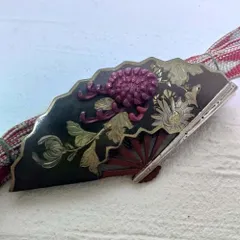 金工　帯留め　アンティーク　布袋尊　彫金　七福神　目貫　前金具 金工 帯留め アンティーク 布袋尊 彫金 七福神 目貫 前金具