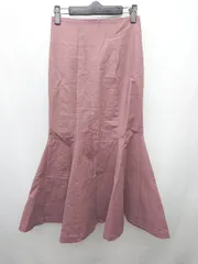 ◇ Lily Brown リリーブラウン あずき色 シンプル ロング丈 マーメイド スカート サイズ0 グレージュ系 レディース P  【1403180012631】