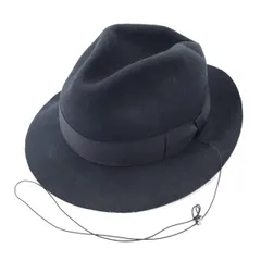 カシラ ウール100％ ソフトフェルトハット 59 ブラック系 CA4LA 中折れ帽 レディース 【中古】  【230317】