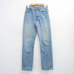 古着 リーバイス Levis 501 ジーンズ レディース 90s ヒゲ 薄紺 ネイビー デニム spe 25oct06 中古 ボトムス ジーパン Gパン ロング パンツ