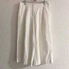 【Calvin Klein】パンツ/ワイドパンツ/白/日本製/綿100%/7分丈