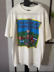 93年　シングルステッチ　イラスト　ベースボール　デザイン　ワールドカップ　MLB　野球　ヴィンテージ　Tシャツ