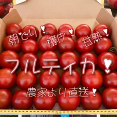 朝どりフルティカ🍅(薄皮！甘熟)1キロ！甘くておいしい！栃木県宇都宮市より！農家直送🚚！フルーツトマト！