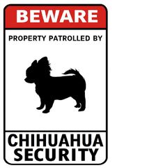 ブリキ看板 犬 チワワ 警告 注意 出入口 看板 20×30㎝ ガレージ インテリア 雑貨 世田谷ベース アメリカン 管A5