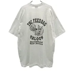 FRUIT OF THE LOOM フルーツオブザルーム 90s USA製 オールド バックプリント 半袖 Tシャツ XXL グレー BEST シングルステッチ ビックサイズ メンズ 古着