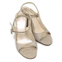 【未使用品】Dior ホワイトレザーサンダル ヒール付き 23cm コメ兵｜クリスチャンディオール CHRISTIAN DIOR サンダル