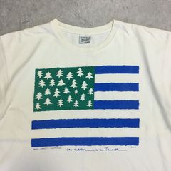 90s LIBERTY ORGANICS Tree Flag Printed T-shirt リバティ オーガニック ツリーフラッグ Tシャツ 自然