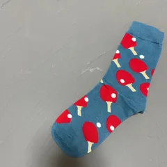 スポーツシリーズ　卓球柄靴下　〜可愛い絵柄靴下〜　レディースソックス